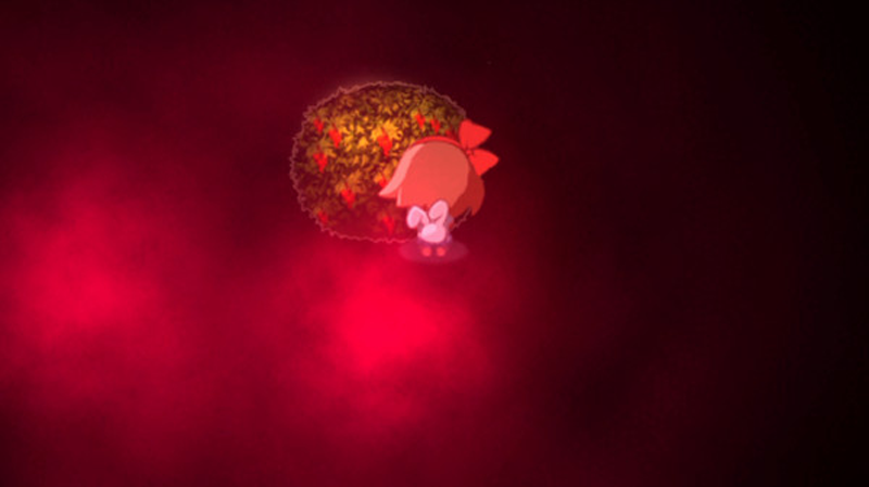 The red means something is close by and wants you to float with them.